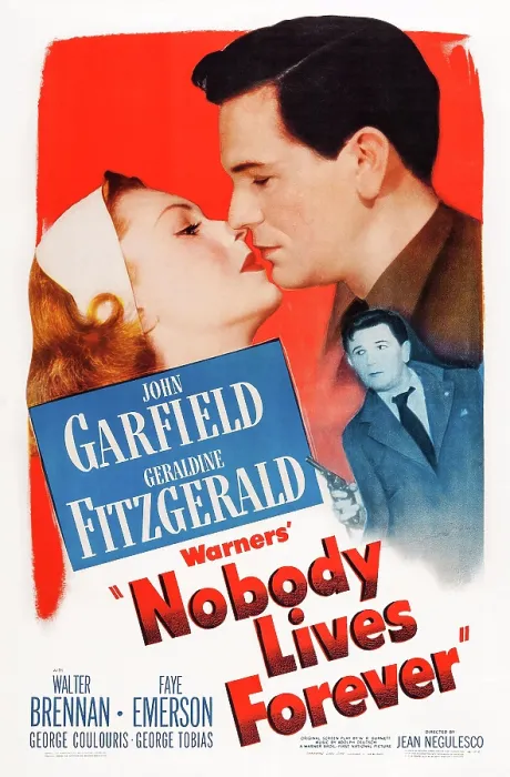 Framed Print : NOBODY LIVES FOREVER, l-r: Geraldine Fitzgerald, John Garfield on poster art, 1946 Framed Print : NOBODY LIVES FOREVER, l-r: Geraldine Fitzgerald, John Garfield on poster art, 1946