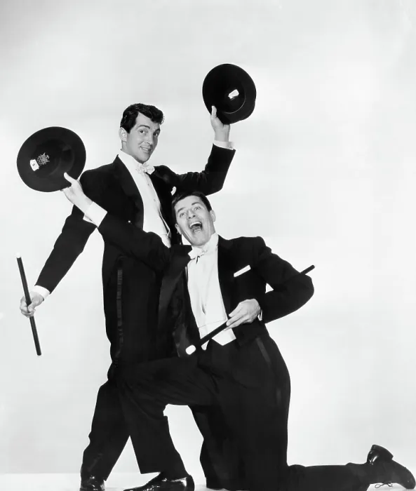 Framed Print : LIVING IT UP, from left: Dean Martin, Jerry Lewis, 1954