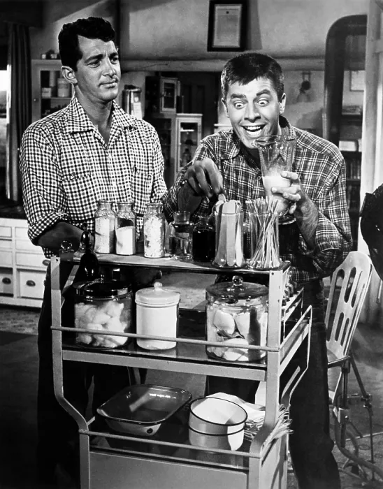 Framed Print : LIVING IT UP, from left, Dean Martin, Jerry Lewis, 1954