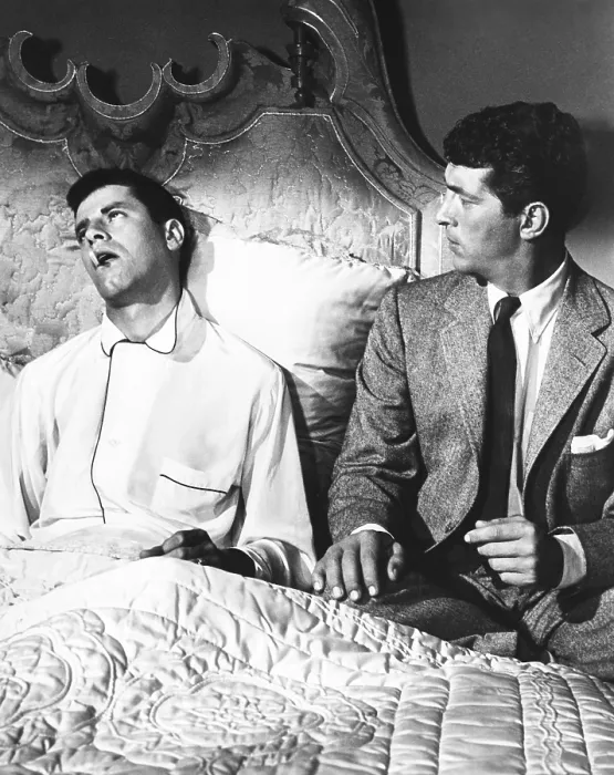 Framed Print : LIVING IT UP, from left: Jerry Lewis, Dean Martin, 1954