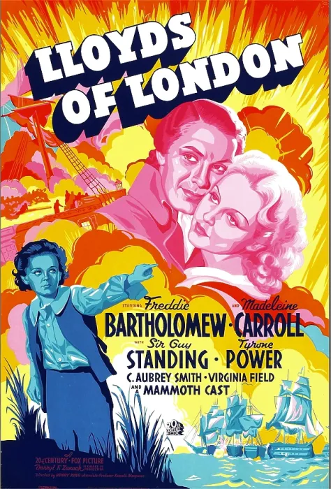 Framed Print : LLOYDS OF LONDON, (aka LLOYD'S OF LONDON), (clockwise from top left): Tyrone Power, Madeleine Carroll, Freddie Bartholomew, 1936, TM and Copyright 20th Century Fox Film Corp