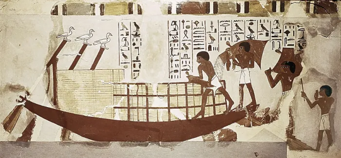 Framed Print : Loading grain with boat. 1550 -1070 BC. Decoration of an anonymous tomb. 18th Dynasty. Egyptian art. New Kingdom. Painting. FRANCE. Paris. Louvre Museum. Proc: EGYPT. Luxor Framed Print : Loading grain with boat. 1550 -1070 BC. Decoration of an anonymous tomb. 18th Dynasty. Egyptian art. New Kingdom. Painting. FRANCE. Paris. Louvre Museum. Proc: EGYPT. Luxor
