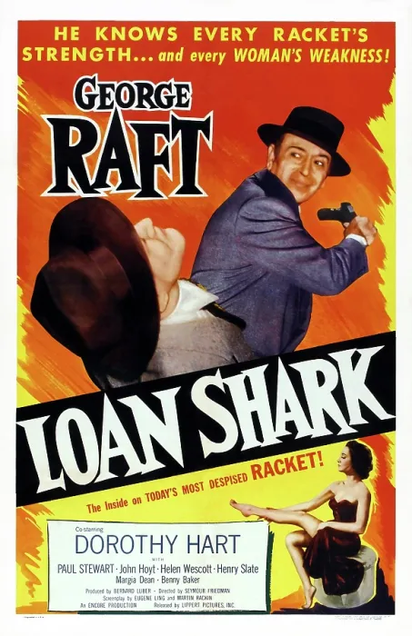 Framed Print : LOAN SHARK, poster art, top right: George Raft, 1952