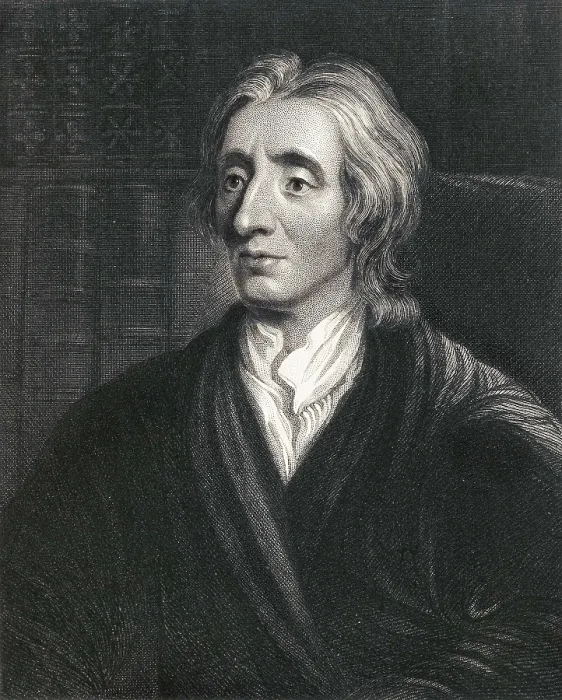 Framed Print : LOCKE, John (1632-1704). Portrairt of Locke, illustration of an edition of 'Philosophical Works' executed in London in 1872. Etching. SPAIN. Barcelona