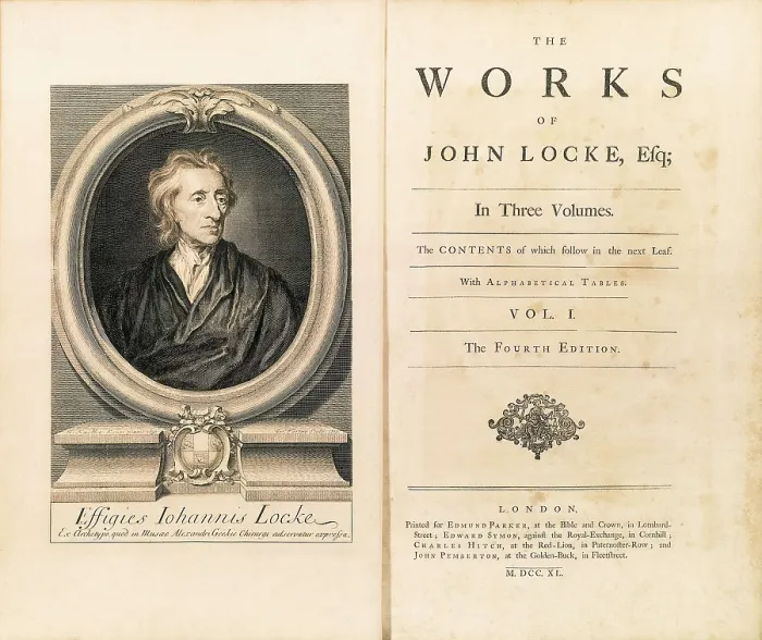 Framed Print : LOCKE, John (1632-1704). The Works'. Edition carried out in London in 1740. FRANCE. Paris. National Library. AISA / Everett Collection**US SALES ONLY**