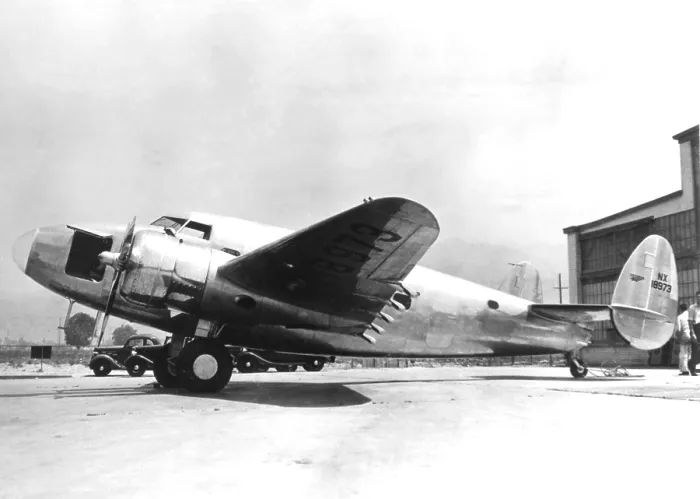 Framed Print : Lockheed airplane built for Howard Hughes round the world flight, called World's Fair'39.photo6 / 23 / 38. Courtesy: CSU Archives  /  Everett Collection