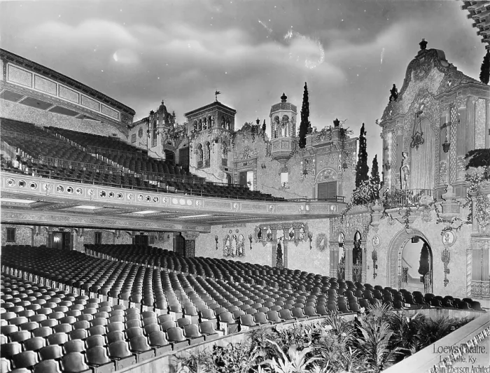 Framed Print : Loew's Theatre, view of auditorium, designed by John Eberson, an example of Churrigueresque design, 625 South Fourth Street, Louisville, Kentucky, circa 1928 Framed Print : Loew's Theatre, view of auditorium, designed by John Eberson, an example of Churrigueresque design, 625 South Fourth Street, Louisville, Kentucky, circa 1928