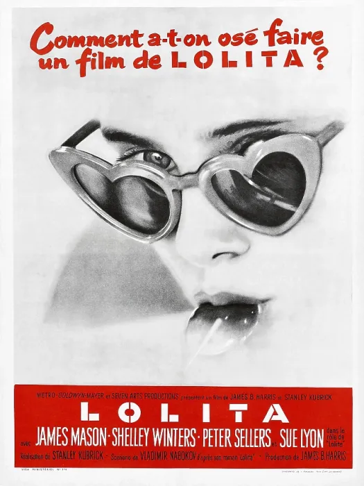 Framed Print : LOLITA, Sue Lyon on French poster art, 1962