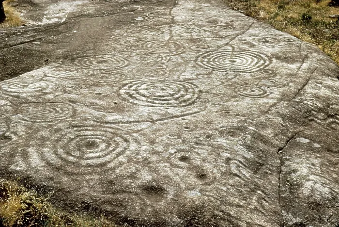 Framed Print : Lombo da Costa Petroglyph. 2000 BC. SPAIN. Cotobade. San Xurxo de Sacos. Bronze Age. Petroglyph. AISA / Everett Collection**US SALES ONLY**