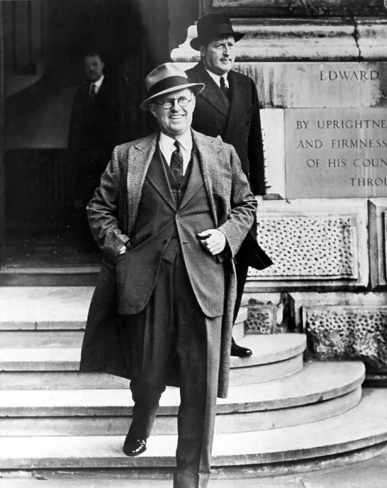 Framed Print : LONDON, ENGLAND--Ambassador Joseph Kennedy of the United States is pictured leaving the foreign office here after his visit with Herschel V. Johnson. 3 / 10 / 38 Framed Print : LONDON, ENGLAND--Ambassador Joseph Kennedy of the United States is pictured leaving the foreign office here after his visit with Herschel V. Johnson. 3 / 10 / 38