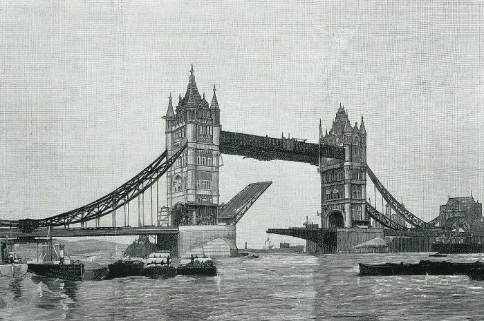 Framed Print : London. Inauguration of Tower Bridge on June 30, 1894. Engraving. AISA / Everett Collection**US SALES ONLY** Framed Print : London. Inauguration of Tower Bridge on June 30, 1894. Engraving. AISA / Everett Collection**US SALES ONLY**