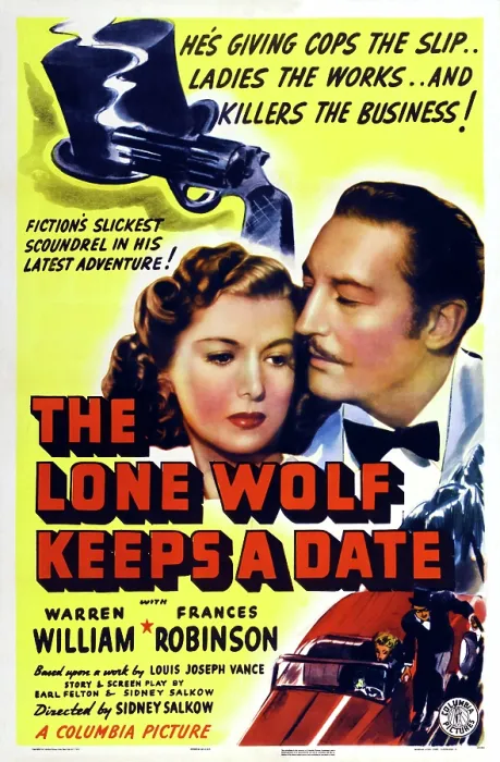 Framed Print : THE LONE WOLF KEEPS A DATE, US poster art, from left: Frances Robinson, Warren William, 1941