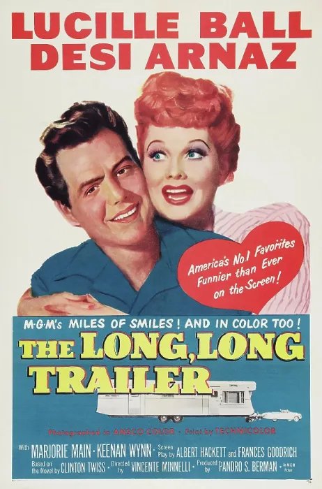 Framed Print : THE LONG, LONG TRAILER, US poster art, from left: Desi Arnaz, Lucille Ball, 1954