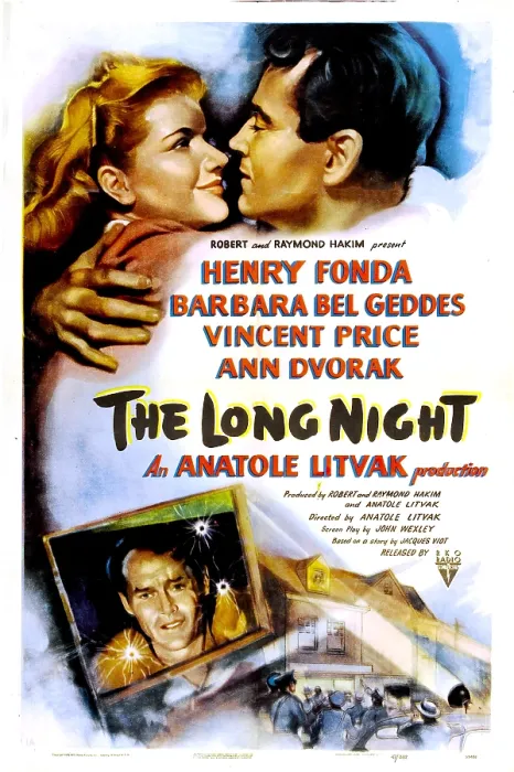 Framed Print : THE LONG NIGHT, US poster, Barbara Bel Geddes, Henry Fonda, 1947 Framed Print : THE LONG NIGHT, US poster, Barbara Bel Geddes, Henry Fonda, 1947