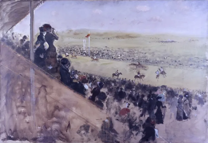 Framed Print : Longchamps Races (Le corse di Longchamps), by Giuseppe De Nittis, 1883, 19th Century, oil on canvas, 117 x 80 cm - Italy, Puglia, Barletta, Giuseppe De Nittis Collection Framed Print : Longchamps Races (Le corse di Longchamps), by Giuseppe De Nittis, 1883, 19th Century, oil on canvas, 117 x 80 cm - Italy, Puglia, Barletta, Giuseppe De Nittis Collection