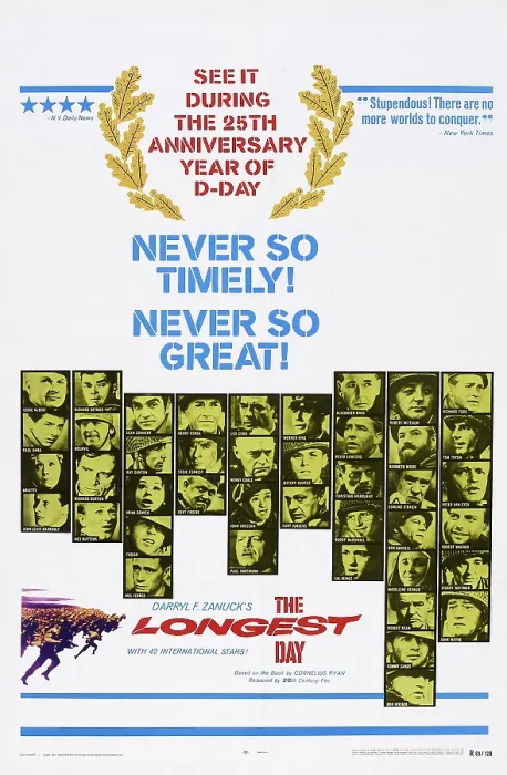 Framed Print : THE LONGEST DAY, 1969 reissue poster, 1962, TM and Copyright 20th Century Fox Film Corp. All rights reserved. / courtesy Everett Collection