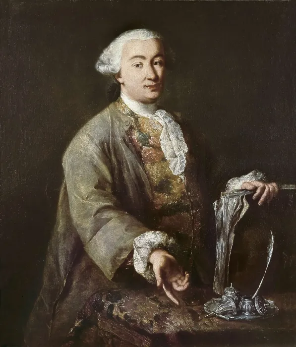 Framed Print : LONGHI, Alessandro Falca, called (1733-1813). Portrait of Carlo Goldoni. 2nd half 18th c. ITALY. Venice