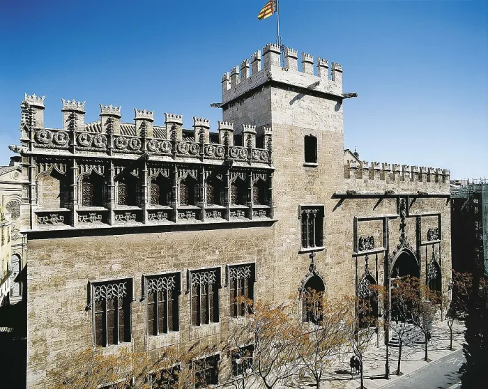 Framed Print : Lonja de la Seda o Lonja de Mercaderes (Silk or Merchant's Exchange) of Valencia. 1482-1533. SPAIN. Valencia. Llotja (Guildhall). Gothic art. Architecture