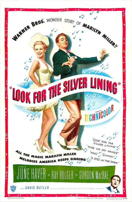 Framed Print : LOOK FOR THE SILVER LINING, US poster, top from left: June Haver, Ray Bolger, bottom right: Gordon MacRae, 1949