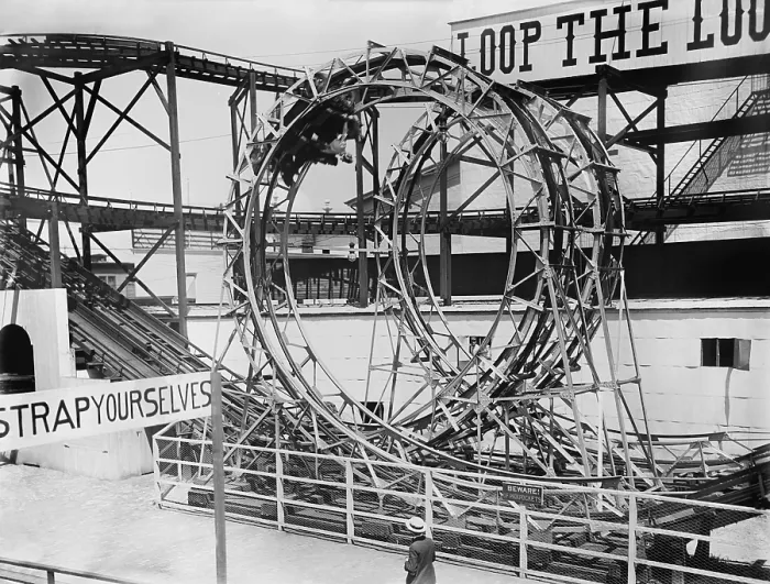 Framed Print : Loop the Loop was a dual-tracked steel roller coaster on Coney Island, New York, from 1901 to 1910. The Luna Park ride cost 10 cents Framed Print : Loop the Loop was a dual-tracked steel roller coaster on Coney Island, New York, from 1901 to 1910. The Luna Park ride cost 10 cents