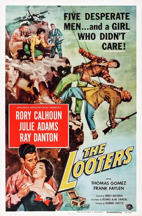 Framed Print : THE LOOTERS, US poster art, bottom left: Rory Calhoun, Julie Adams, 1955 Framed Print : THE LOOTERS, US poster art, bottom left: Rory Calhoun, Julie Adams, 1955