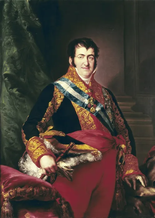Framed Print : LOPEZ Y PORTAnA, Vicente (1772-1850). Fernando VII. Oil on canvas. SPAIN. Madrid. St. Fernando Royal Academy Museum