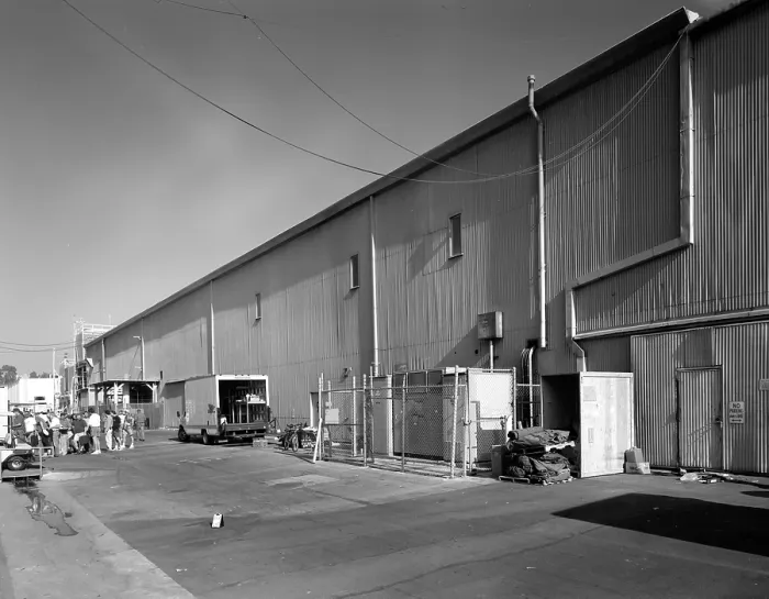 Framed Print : Los Angeles, Hughes Aircraft Company, Hull Pattern Building, 6775 Centinela Avenue, California, photograph circa 1980s
