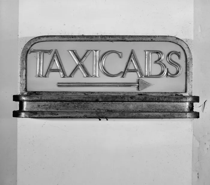 Framed Print : Los Angeles Union Passenger Terminal, detail of signage in reception hall, reads Taxicabs with an arrow, 800 North Alameda Street, Los Angeles, California Framed Print : Los Angeles Union Passenger Terminal, detail of signage in reception hall, reads Taxicabs with an arrow, 800 North Alameda Street, Los Angeles, California