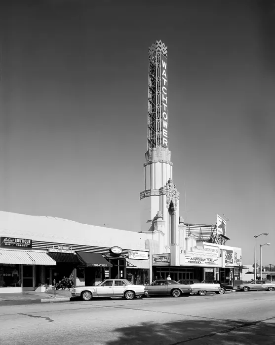 Framed Print : Los Angeles, the Watchtower Theater, aka Leimert Park Theater
