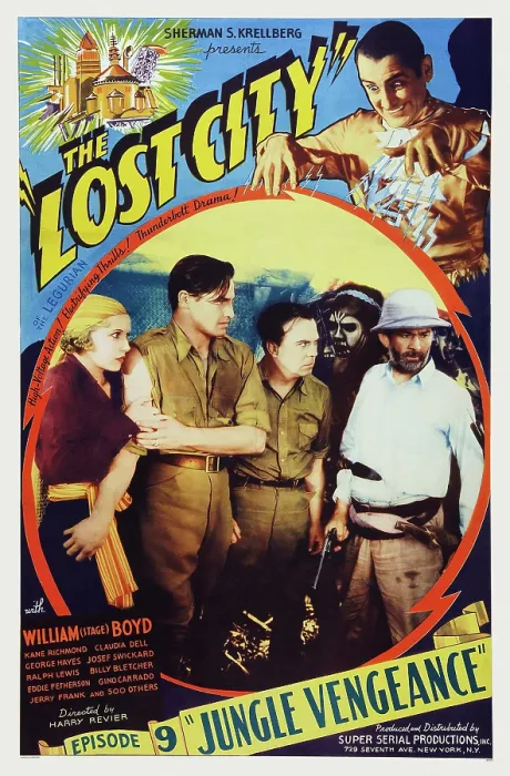 Framed Print : THE LOST CITY, poster art, inset l-r: Claudia Dell, William Stage Boyd, Episode 9-Jungle Vengeance, 1935 Framed Print : THE LOST CITY, poster art, inset l-r: Claudia Dell, William Stage Boyd, Episode 9-Jungle Vengeance, 1935