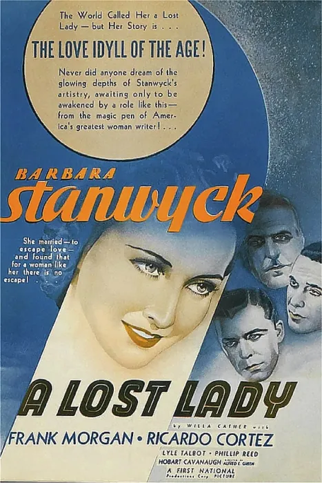 Framed Print : A LOST LADY, US poster art, clockwise from left: Barbara Stanwyck, Frank Morgan, Richardo Cortez, Lyle Talbot, 1934