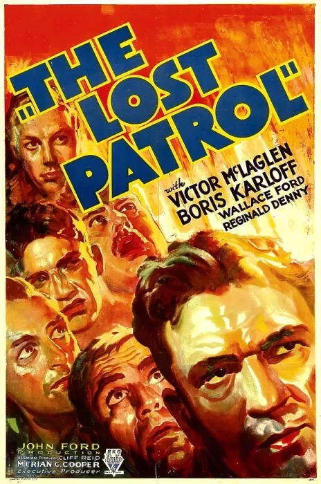 Framed Print : THE LOST PATROL, lower right: Victor McLaglen, 1934