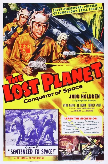 Framed Print : THE LOST PLANET, top right: Judd Holdren in Chapter 15: Sentenced To Space!, 1953