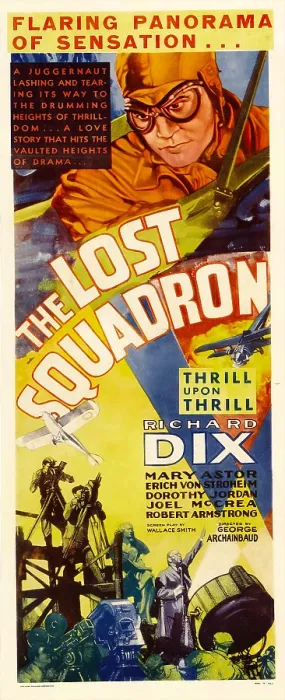 Framed Print : THE LOST SQUADRON, top: Richard Dix on insert poster, 1932 Framed Print : THE LOST SQUADRON, top: Richard Dix on insert poster, 1932