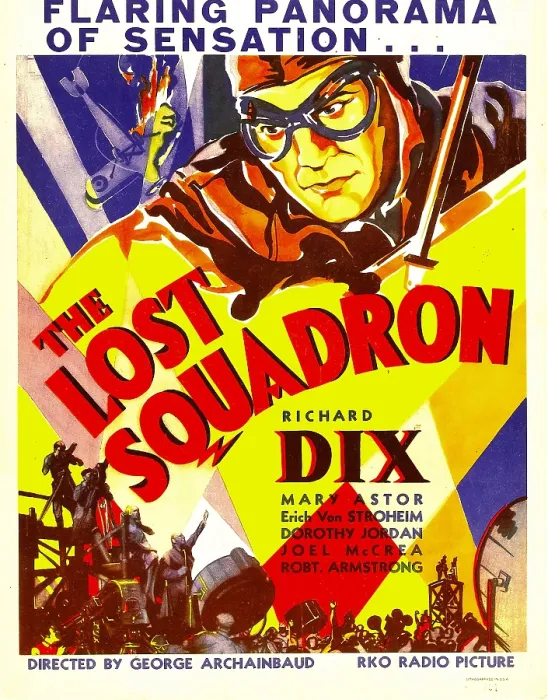 Framed Print : THE LOST SQUADRON, top: Richard Dix on window card, 1932 Framed Print : THE LOST SQUADRON, top: Richard Dix on window card, 1932