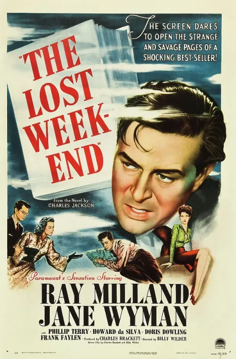 Framed Print : THE LOST WEEKEND, Ray Milland, Style A 1-sheet poster art, 1945