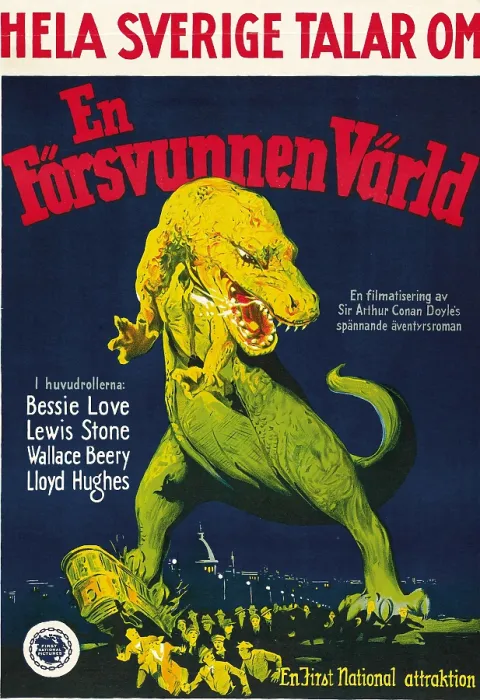 Framed Print : THE LOST WORLD, (aka EN FORSVUNNEN VARLD), Swedish poster art, 1925 Framed Print : THE LOST WORLD, (aka EN FORSVUNNEN VARLD), Swedish poster art, 1925