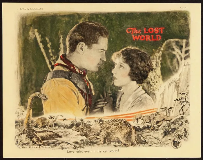 Framed Print : THE LOST WORLD, l-r: Lloyd Hughes, Bessie Love on lobbycard, 1925 Framed Print : THE LOST WORLD, l-r: Lloyd Hughes, Bessie Love on lobbycard, 1925