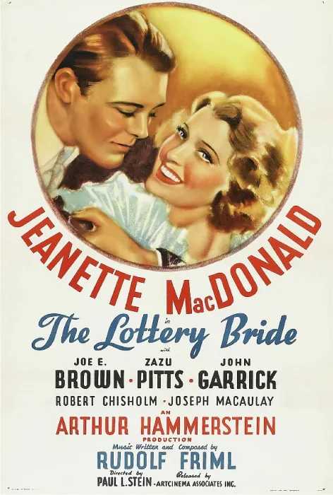 Framed Print : THE LOTTERY BRIDE, US re-release poster art, from left: John Garrick, Jeanette MacDonald, 1930
