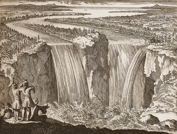 Framed Print : Louis Hennepin created the first known image of Niagara Falls