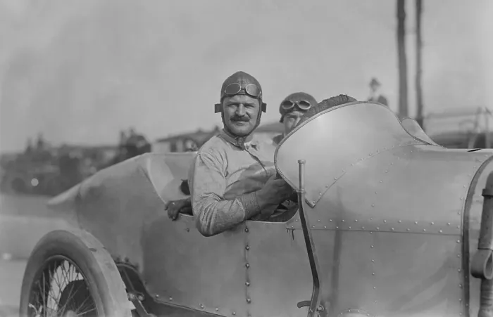 Framed Print : Louis-Joseph Chevrolet in a Sunbeam at the 1916 Astor Cup race at Sheepshead Bay Speedway, New York