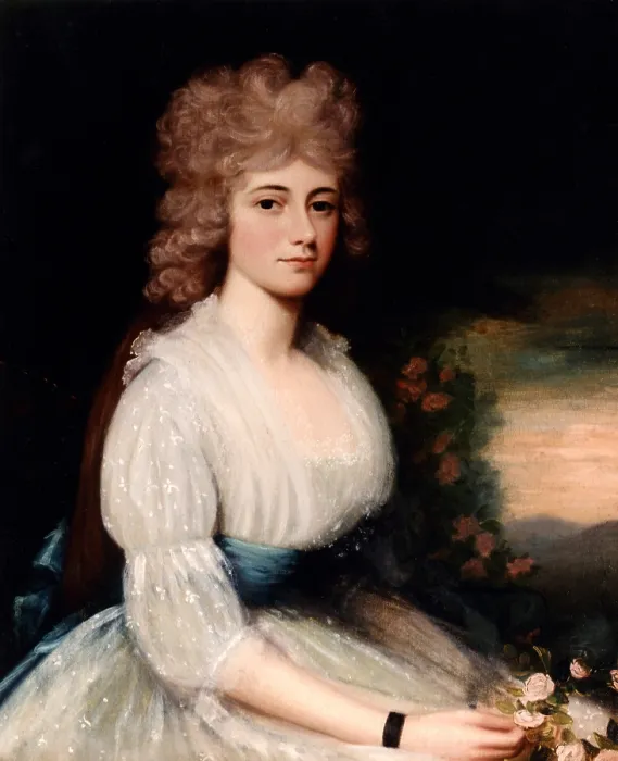 Framed Print : LOUISA CATHERINE ADAMS, by Edward Savage, 1791-1794, American painting, oil on canvas
