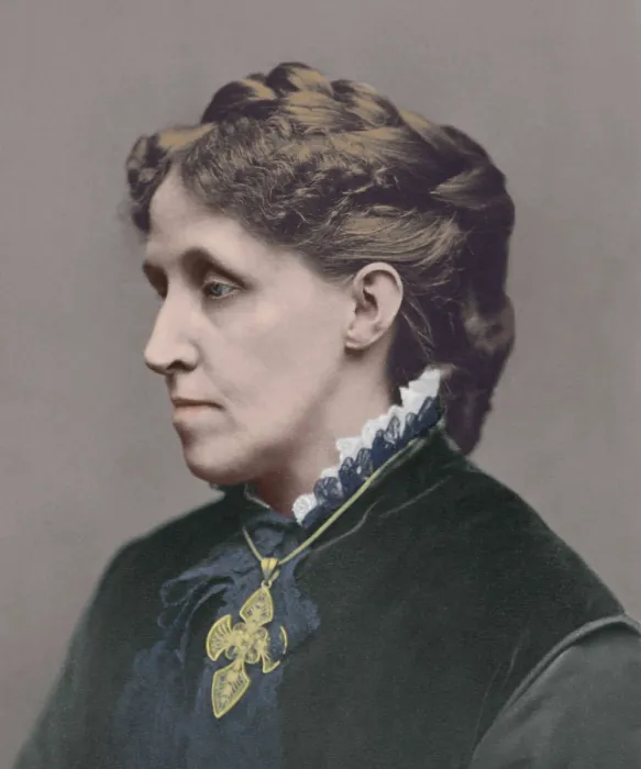 Framed Print : Louisa May Alcott, ca. 1870, in a photo portrait by George Kendall Warren of Boston, in her late 30s Framed Print : Louisa May Alcott, ca. 1870, in a photo portrait by George Kendall Warren of Boston, in her late 30s