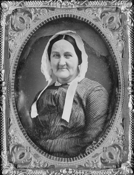 Framed Print : Louisa Van Velsor Whitman (1795-1873) mother of Walt Whitman (1819-1892) American poet, author, and journalist in 1855 daguerreotype portrait