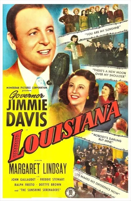 Framed Print : LOUISIANA, US poster, from left: Jimmie Davis, Margaret Lindsay, 1947