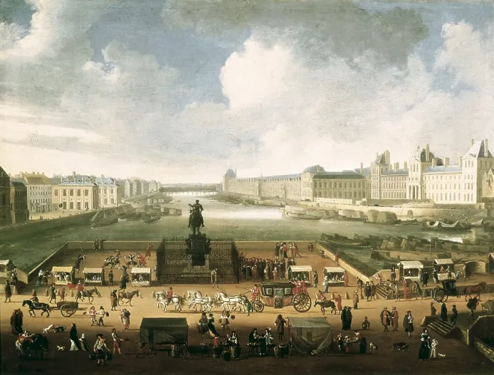 Framed Print : The Louvre and the Seine from Pont Neuf. 1665. Oil on canvas. FRANCE. Paris. Muse Carnavalet (Carnavalet Museum). AISA / Everett Collection**US SALES ONLY** Framed Print : The Louvre and the Seine from Pont Neuf. 1665. Oil on canvas. FRANCE. Paris. Muse Carnavalet (Carnavalet Museum). AISA / Everett Collection**US SALES ONLY**
