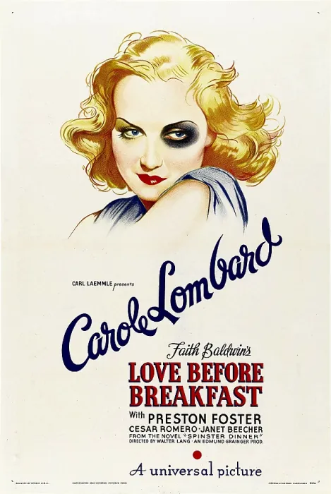 Framed Print : LOVE BEFORE BREAKFAST, Carole Lombard, 1936