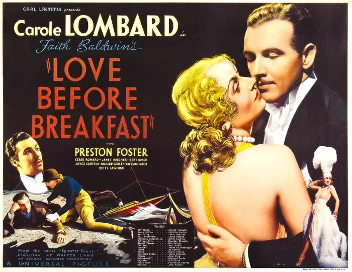 Framed Print : LOVE BEFORE BREAKFAST, Carole Lombard, Preston Foster, 1936