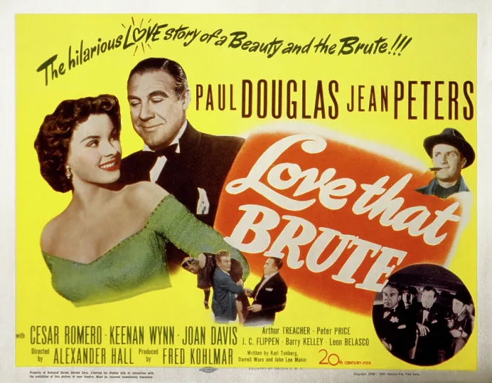 Framed Print : LOVE THAT BRUTE, Jean Peters, Paul Douglas, 1950, 20th Century Fox, TM & Copyright  /  Courtesy: Everett Collection