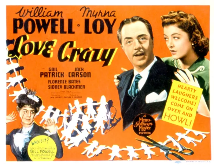 Framed Print : LOVE CRAZY, William Powell, Myrna Loy, 1941